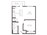 670 sq. ft. Loft floor plan