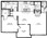 812 sq. ft. A2-G floor plan