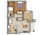 870 sq. ft. Lyra   (A6) floor plan