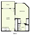 542 sq. ft. B5 floor plan