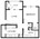 550 sq. ft. to 656 sq. ft. A1 floor plan