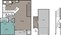 955 sq. ft. A2 U floor plan