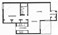 670 sq. ft. 1A floor plan